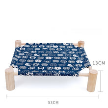 Load image into Gallery viewer, Elevated Cat Bed House Cat Hammocks Bed Wood Canvas Cat Lounge Bed for Small Rabbit Cats Dogs Durable Canvas Pet House Supplies