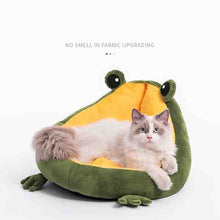 Load image into Gallery viewer, SHUANGMAO Pet Cat Dog Bed House for Cats Indoor Warm Frog Small Dog Sleep Mat Kitten Kennel Beds Cute Nest Soft Supplies