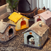 Load image into Gallery viewer, Foldable Dog House Kennel Bed Mat For Small Medium Dogs Cats Winter Warm Cat bed Nest Pet Products Basket Pets Puppy Cave Sofa