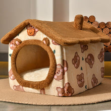 Load image into Gallery viewer, Foldable Dog House Kennel Bed Mat For Small Medium Dogs Cats Winter Warm Cat bed Nest Pet Products Basket Pets Puppy Cave Sofa