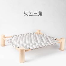 Load image into Gallery viewer, Elevated Cat Bed House Cat Hammocks Bed Wood Canvas Cat Lounge Bed for Small Rabbit Cats Dogs Durable Canvas Pet House Supplies