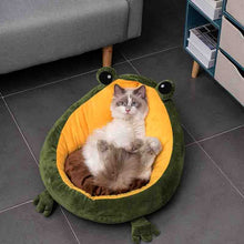 Load image into Gallery viewer, SHUANGMAO Pet Cat Dog Bed House for Cats Indoor Warm Frog Small Dog Sleep Mat Kitten Kennel Beds Cute Nest Soft Supplies