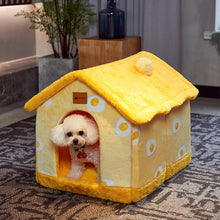 Load image into Gallery viewer, Foldable Dog House Kennel Bed Mat For Small Medium Dogs Cats Winter Warm Cat bed Nest Pet Products Basket Pets Puppy Cave Sofa
