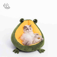 Load image into Gallery viewer, SHUANGMAO Pet Cat Dog Bed House for Cats Indoor Warm Frog Small Dog Sleep Mat Kitten Kennel Beds Cute Nest Soft Supplies