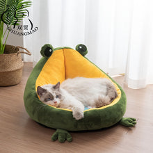 Load image into Gallery viewer, SHUANGMAO Pet Cat Dog Bed House for Cats Indoor Warm Frog Small Dog Sleep Mat Kitten Kennel Beds Cute Nest Soft Supplies