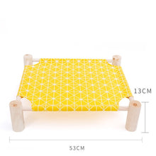Load image into Gallery viewer, Elevated Cat Bed House Cat Hammocks Bed Wood Canvas Cat Lounge Bed for Small Rabbit Cats Dogs Durable Canvas Pet House Supplies