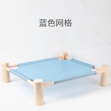 Load image into Gallery viewer, Elevated Cat Bed House Cat Hammocks Bed Wood Canvas Cat Lounge Bed for Small Rabbit Cats Dogs Durable Canvas Pet House Supplies