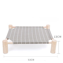 Load image into Gallery viewer, Elevated Cat Bed House Cat Hammocks Bed Wood Canvas Cat Lounge Bed for Small Rabbit Cats Dogs Durable Canvas Pet House Supplies