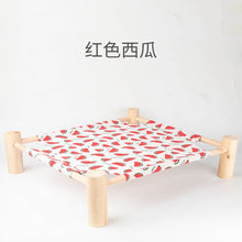 Load image into Gallery viewer, Elevated Cat Bed House Cat Hammocks Bed Wood Canvas Cat Lounge Bed for Small Rabbit Cats Dogs Durable Canvas Pet House Supplies