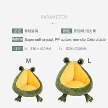 Load image into Gallery viewer, SHUANGMAO Pet Cat Dog Bed House for Cats Indoor Warm Frog Small Dog Sleep Mat Kitten Kennel Beds Cute Nest Soft Supplies