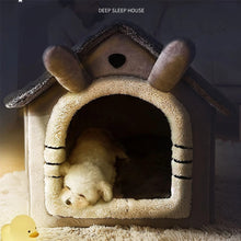 Load image into Gallery viewer, Foldable Dog House Kennel Bed Mat For Small Medium Dogs Cats Winter Warm Cat bed Nest Pet Products Basket Pets Puppy Cave Sofa