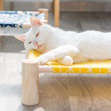 Load image into Gallery viewer, Elevated Cat Bed House Cat Hammocks Bed Wood Canvas Cat Lounge Bed for Small Rabbit Cats Dogs Durable Canvas Pet House Supplies