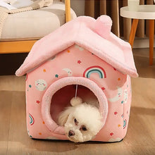 Load image into Gallery viewer, Foldable Dog House Kennel Bed Mat For Small Medium Dogs Cats Winter Warm Cat bed Nest Pet Products Basket Pets Puppy Cave Sofa