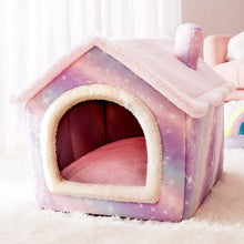 Load image into Gallery viewer, Foldable Dog House Kennel Bed Mat For Small Medium Dogs Cats Winter Warm Cat bed Nest Pet Products Basket Pets Puppy Cave Sofa