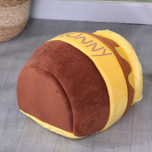 Load image into Gallery viewer, Yellow Honey Pot Cat Bed Honey Jar Shape Bed Cute Plush Cartoon Warm Pet Bed Cat House Mat Soft Pet Nest For Small Cats Dogs