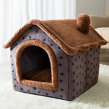 Load image into Gallery viewer, Foldable Dog House Kennel Bed Mat For Small Medium Dogs Cats Winter Warm Cat bed Nest Pet Products Basket Pets Puppy Cave Sofa