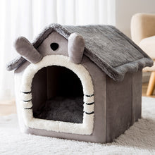 Load image into Gallery viewer, Foldable Dog House Kennel Bed Mat For Small Medium Dogs Cats Winter Warm Cat bed Nest Pet Products Basket Pets Puppy Cave Sofa