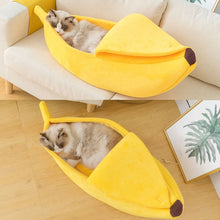 Load image into Gallery viewer, Funny Banana Cat Bed House Cute Cozy Cat Mat Beds Warm Durable Portable Pet Basket Kennel Dog Cushion Cat Supplies Multicolor