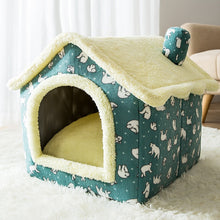 Load image into Gallery viewer, Foldable Dog House Kennel Bed Mat For Small Medium Dogs Cats Winter Warm Cat bed Nest Pet Products Basket Pets Puppy Cave Sofa