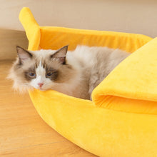 Load image into Gallery viewer, Funny Banana Cat Bed House Cute Cozy Cat Mat Beds Warm Durable Portable Pet Basket Kennel Dog Cushion Cat Supplies Multicolor