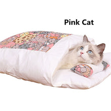 Load image into Gallery viewer, Removable Dog Cat Bed Cat Sleeping Bag Sofas Mat Winter Warm Cat House Small Pet Bed Puppy Kennel Nest Cushion Pet Products
