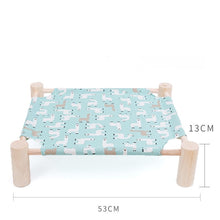 Load image into Gallery viewer, Elevated Cat Bed House Cat Hammocks Bed Wood Canvas Cat Lounge Bed for Small Rabbit Cats Dogs Durable Canvas Pet House Supplies
