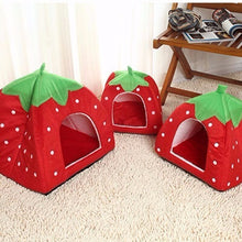 Load image into Gallery viewer, Creative Kennel Cat Nest Teddy dog Fruit Banana Strawberry Pineapple watermelon cotton bed warm pet Products Foldable Dog house
