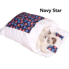 Load image into Gallery viewer, Removable Dog Cat Bed Cat Sleeping Bag Sofas Mat Winter Warm Cat House Small Pet Bed Puppy Kennel Nest Cushion Pet Products
