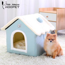 Load image into Gallery viewer, Hoopet Cat House Small Pet Bed Puppy Nest Rabbit Cave Cat Bed Washable Foldable Bed For Cat, Small Dog, Guinea Pig
