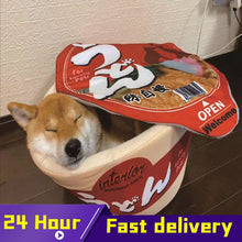 Load image into Gallery viewer, Cute Instant Noodle Pet dog cat House bed Kennel Super Large Warm Dog Cat Nest Beds Cushion Udon Cup Noodle Pet Bed Cozy Cushion
