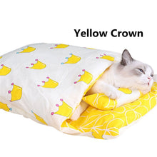 Load image into Gallery viewer, Removable Dog Cat Bed Cat Sleeping Bag Sofas Mat Winter Warm Cat House Small Pet Bed Puppy Kennel Nest Cushion Pet Products
