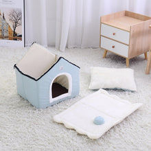 Load image into Gallery viewer, Hoopet Cat House Small Pet Bed Puppy Nest Rabbit Cave Cat Bed Washable Foldable Bed For Cat, Small Dog, Guinea Pig
