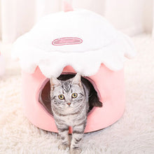 Load image into Gallery viewer, Hoopet Cat House Small Pet Bed Puppy Nest Rabbit Cave Cat Bed Washable Foldable Bed For Cat, Small Dog, Guinea Pig
